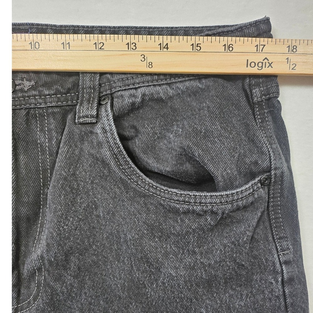 Empyre Mens Loose Fit Denim Shorts Washed Black DIY Cutoff Skate 34 streetwear - Picture 5 of 7